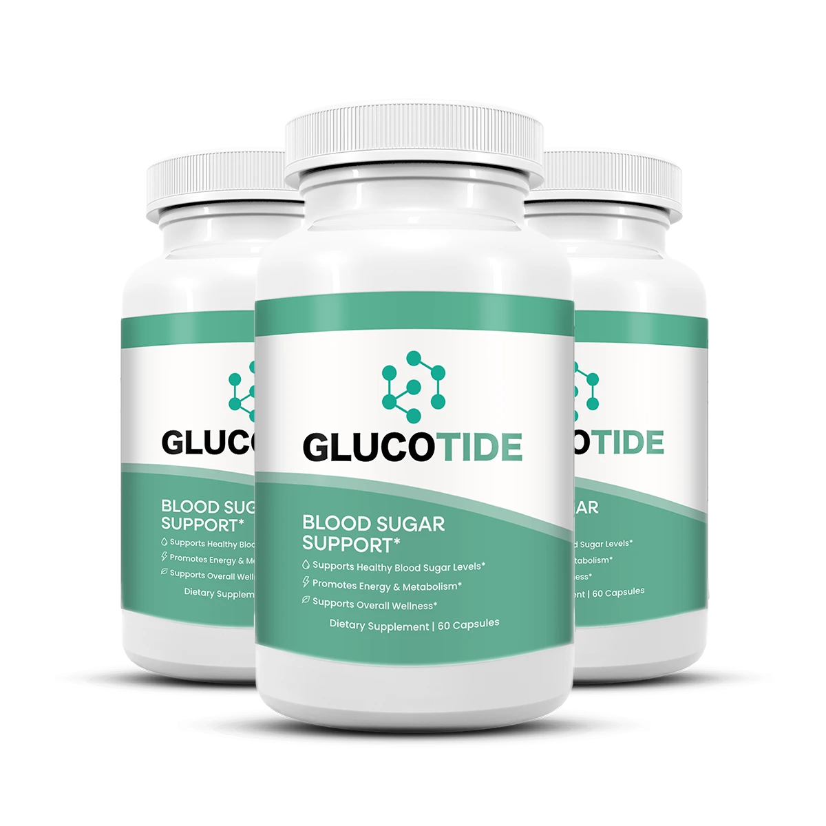 GlucoTide — 3 Bottle Bundle Blood Sugar Support Supplement